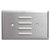 Horizontal Louver Wall Plate to Cover Light - Satin Stainless Steel