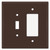 Jumbo 1 Toggle 1 GFI Decora Outlet Combination Switch Plate - Brown