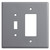 Oversized Toggle Switch & GFCI Receptacle Cover Plates - Gray