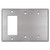 1 Decora Rocker & 2 Blank Combo Switch Plate - Satin Stainless Steel