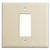 Oversized 2-Gang Middle 1 Decora Switchplate Covers - Ivory