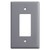Oversized Single GFCI Decora Rocker Switch Plate Covers - Gray