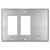 2 GFCI Decora Rocker & 1 Blank Combo Switch Plates - Stainless Steel