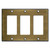 3 Decora Rocker GFI Switch Plates - Antique Brass