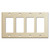 4 Rocker Switch Plate Covers - Ivory