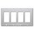 4 GFI Outlet or Rocker Switch Plate Covers - Brushed Aluminum