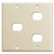 Combo 1 & 2 Hole Two-Gang Despard Switch Wallplates - Ivory