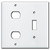 1 Toggle & 2 Opening Despard Switch Wall Plate - White