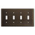 4 Toggle Switch Plates - Oil Rubbed Bronze