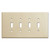 Oversized 4 Toggle Switch Plate Covers - Ivory