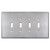 Oversized 4 Switch Toggle Plates - Satin Stainless Steel