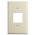 Old Type Leviton Centura 1 Square Outlet Plate Covers - Ivory