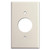 Single Power Outlet Plate Covers - Light Almond