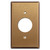 Single Electrical Plug Cover Plate - Satin Bronze