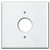 2 Gang 1 Centered Single Receptacle Wall Plate Covers - White