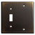 1 Toggle 1 Blank Light Switch Covers - Oil Rubbed Bronze