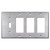 3 GFCI 1 Toggle Switch Plate - Satin Stainless Steel