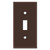 2.25" Skinny Toggle Switch Plates - Brown