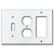 1 Toggle 1 Duplex 1 Rocker Switch Plate - White