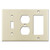 1 Toggle 1 Outlet 1 Decora Switch Wall Plates - Ivory