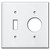 1 Toggle 1 Round Outlet Cover Plate - White