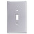 Oversized One Toggle Wallplate Covers - Polished Chrome