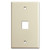 Single Telephone Jack Cover Plates - Ivory