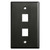 Two Telephone Jack Switch Plates - Dark Bronze