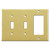 Double Toggle and Single Rocker Switch Plates - Polished Brass