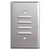 1 Vertical Vented Switch Plate - Satin Stainless Steel
