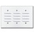 Three Gang Vertical Louvered Wall Switch Plates - White