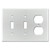 3-Gang 2-Toggle 1-Duplex Switch Plate - Brushed Aluminum