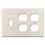 1 Toggle 2 Duplex Wall Plate - Light Almond