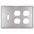 3-Gang 2-Duplex 1-Toggle  - Satin Stainless Steel
