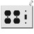 Outlet-Outlet-Toggle Switch Plates -  Stainless Steel