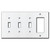 3 Toggle 1 Decora Switch Wall Plate - White