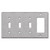 3 Toggle 1 Rocker Stainless Steel Switch Plate