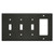 Single Rocker Triple Toggle Switch Plates - Dark Bronze