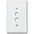 1 Push Button Wall Plates - White