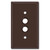 Single Gang Push Button Switch Plate - Brown