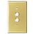 One Push Button Wall Switch Plates - Polished Brass