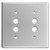 Two Push Button Wall Plate Covers - Polished Chrome