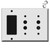 1 GFCI 2 Pushbutton Switchplates - Black