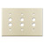 3 Push Button Switch Covers - Ivory
