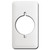 Long Single Range Receptacle Wall Cover Plates - White