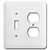 Long Single Toggle Single Receptacle Wall Covers - White