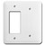 Long Single Blank Single Rocker Wall Cover Plates - White