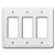 Taller Triple Gang Decora Switch Cover Plates - White