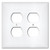 Midway 2 Duplex Receptacle Plastic Wall Plate Covers - White