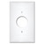 Midway Single Round Receptacle Plastic Wall Plate Covers - White